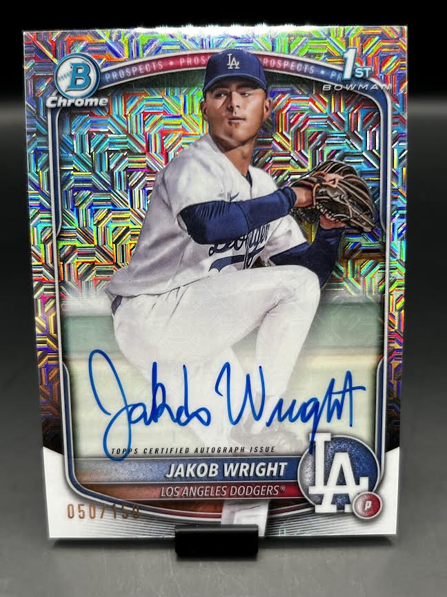 2025 Bowman Chrome Jakob Wright 1st Bowman autograph 050/150 front