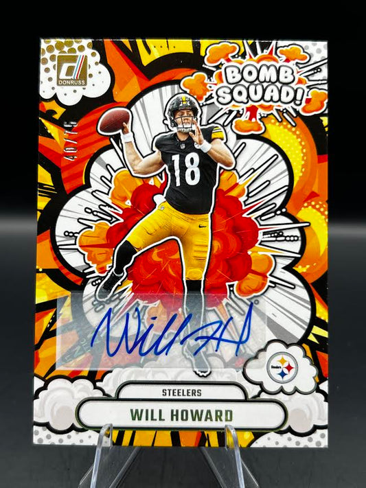 2025 Donruss Will Howard Bomb Squad autograph 40/75 front