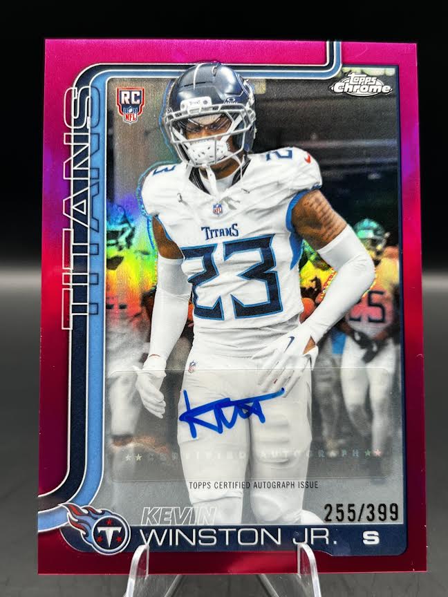 2025 Topps Chrome Kevin Winston Jr. rookie autograph 255/399 front