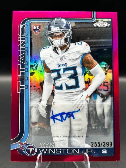 2025 Topps Chrome Kevin Winston Jr. rookie autograph 255/399 front